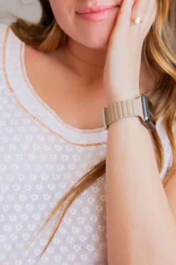 Andi Desert Tan Magnetic Loop Watch Band