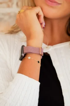 Andi Dusty Purple Thin Weaved Watch Band