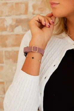 Andi Dusty Purple Thin Weaved Watch Band