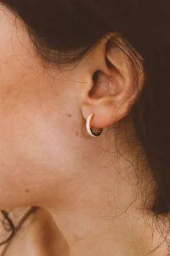 Andi Effortless Crystal Hoops - Hypoallergenic