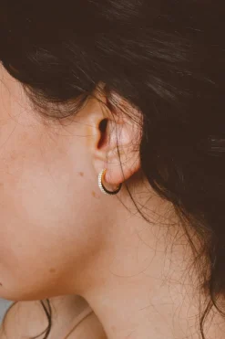 Andi Effortless Crystal Hoops - Hypoallergenic