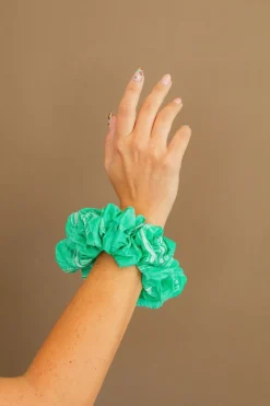 Andi Emerald Stripe Jumbo Scrunchie