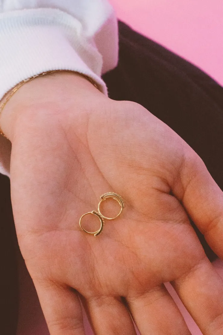 Andi Gem Double Hoop Dupes