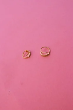 Andi Gem Double Hoop Dupes