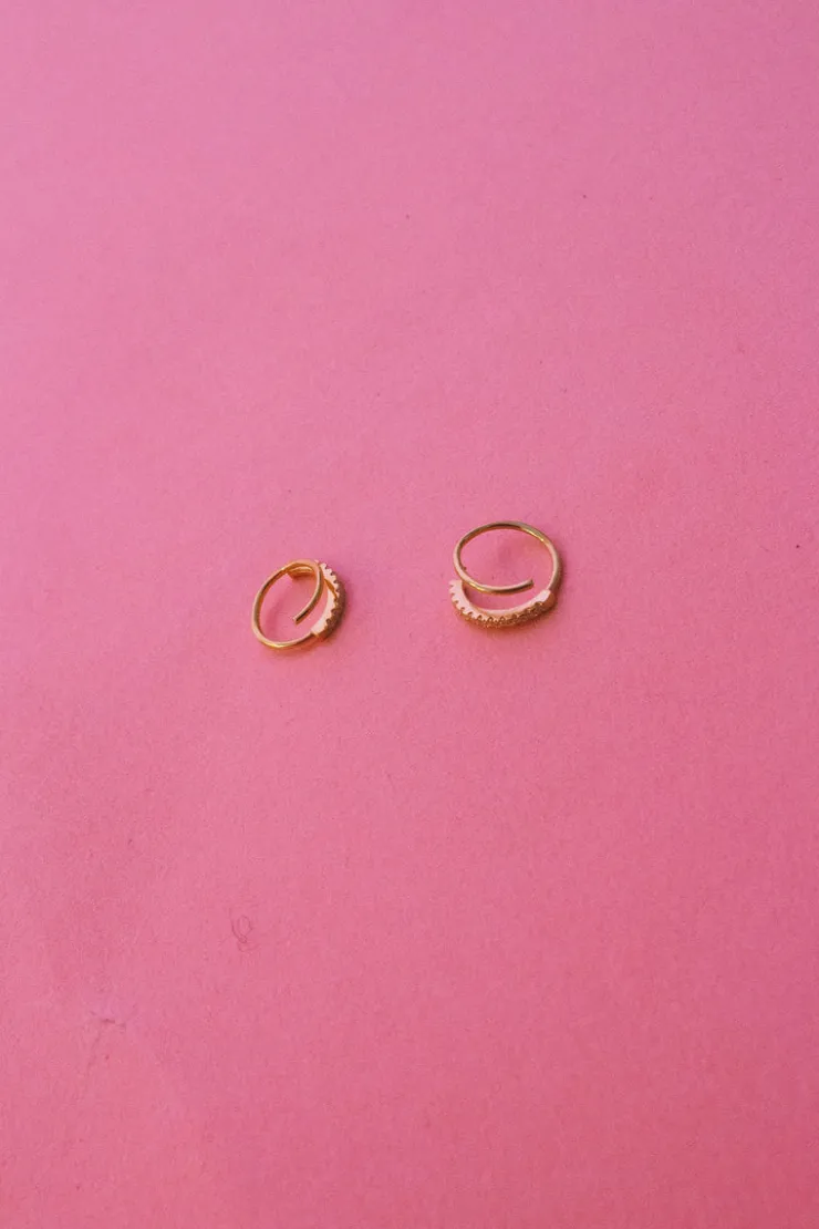 Andi Gem Double Hoop Dupes