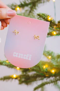 Andi Girly Bow Earrings - Hypoallergenic