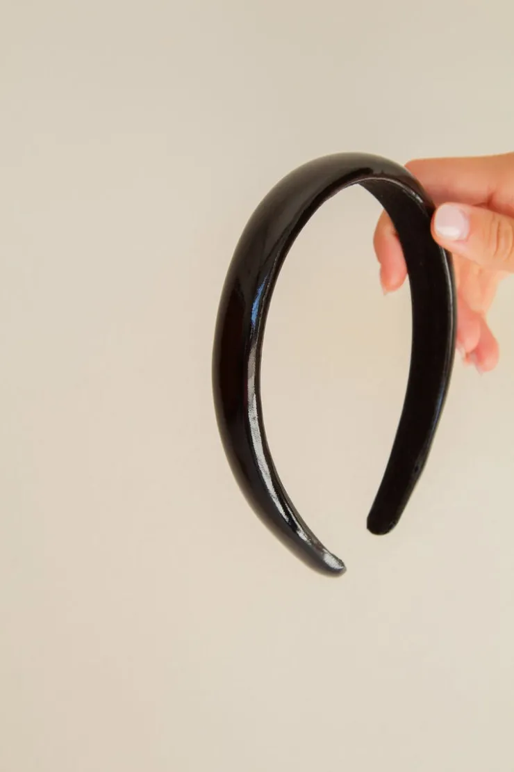 Andi Glossy Leather Headband