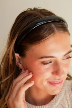 Andi Glossy Leather Headband