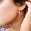 Andi Gold Daisy Hoops - Hypoallergenic