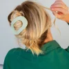 Andi Green Circle Cutout Flat Claw Clip