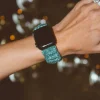 Andi Green Knit Scrunchie Apple Watchband