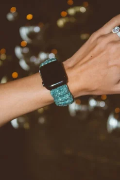 Andi Green Knit Scrunchie Apple Watchband