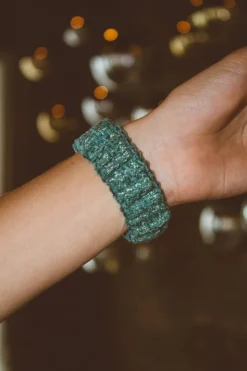 Andi Green Knit Scrunchie Apple Watchband