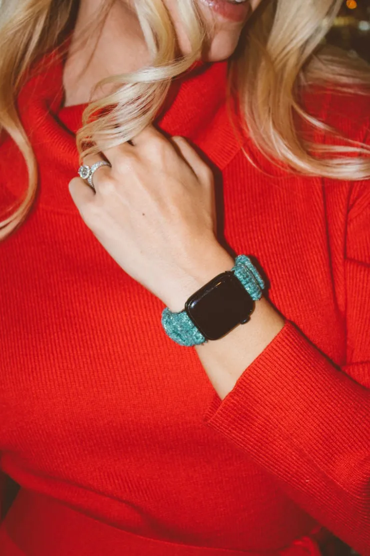 Andi Green Knit Scrunchie Apple Watchband