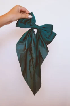 Andi Green Satin Bow