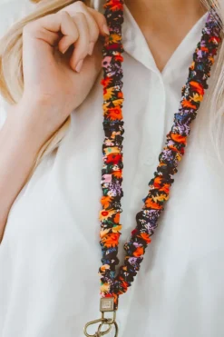 Andi Groovy Bright Floral Lanyard