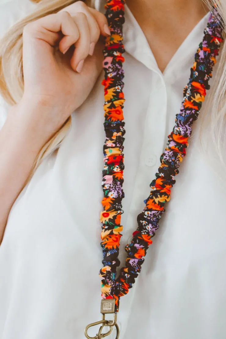 Andi Groovy Bright Floral Lanyard