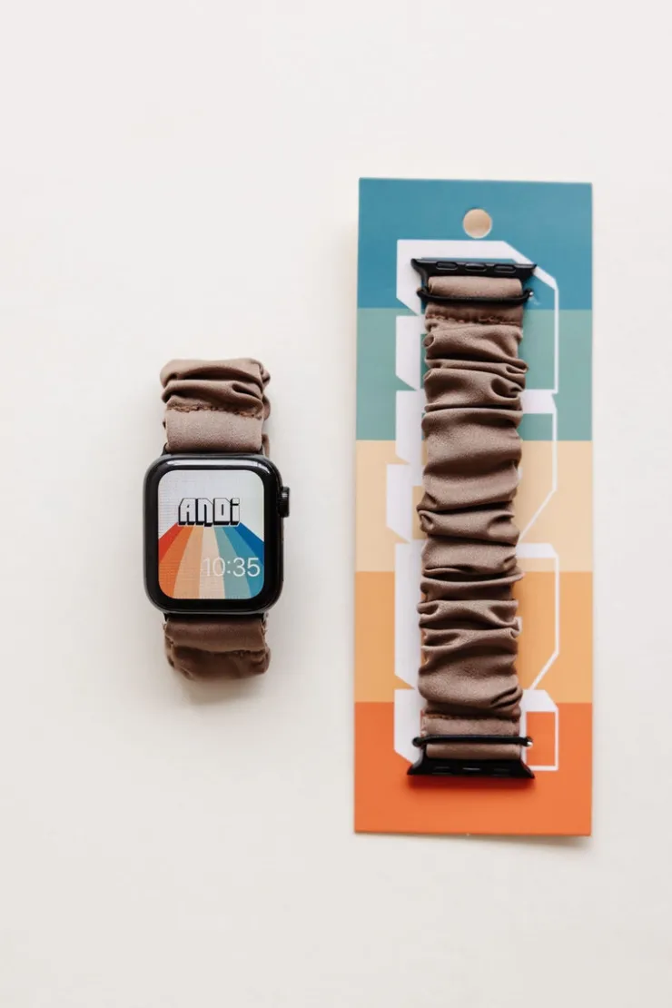 Andi Hazelnut Luxe Scrunchie Band Compatible with Apple Watch