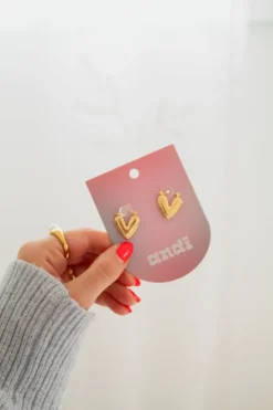 Andi Heart Hoop Earrings