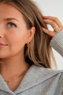Andi Heart Hoop Earrings