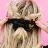 Andi Hexagon Athletic Scrunchie in Black