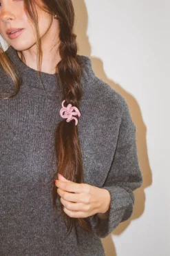 Andi Houndstooth Cord Scrunchies