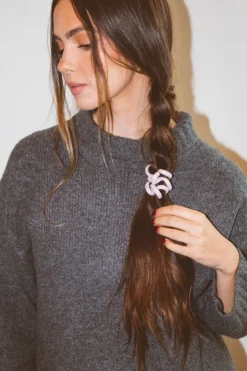 Andi Houndstooth Cord Scrunchies