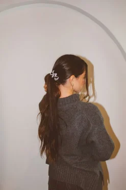 Andi Houndstooth Cord Scrunchies