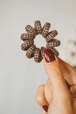 Andi Houndstooth Cord Scrunchies