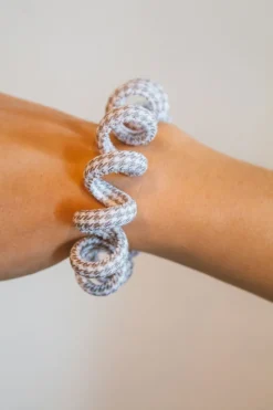 Andi Houndstooth Cord Scrunchies