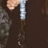 Andi Icy Blue Gingham Keychain