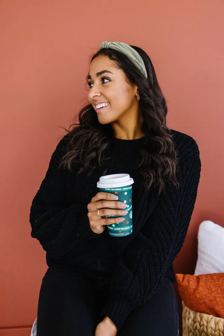 Andi Ivy Green Pleated Hard Headband