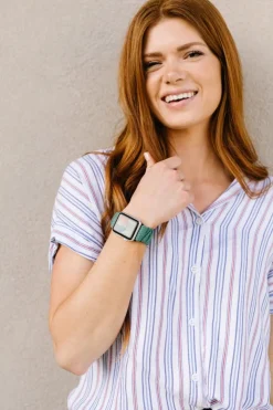 Andi Jade Hexagon Athletic Scrunchie Band Compatible with Apple Watch