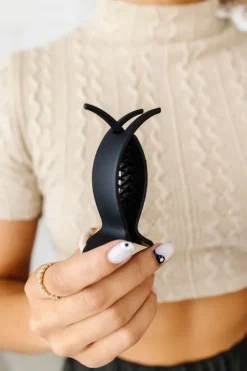 Andi Jumbo Black Ponytail Claw Clip
