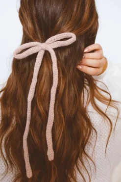 Andi Knit Long Bow Clip