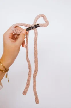 Andi Knit Long Bow Clip