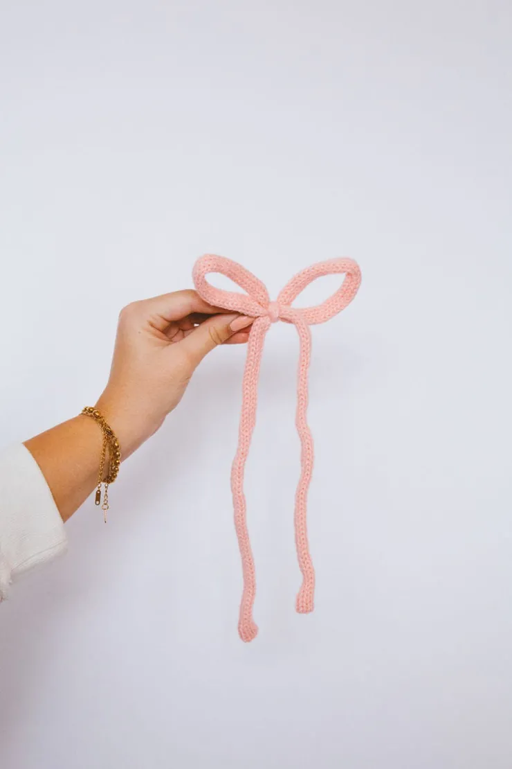 Andi Knit Long Bow Clip