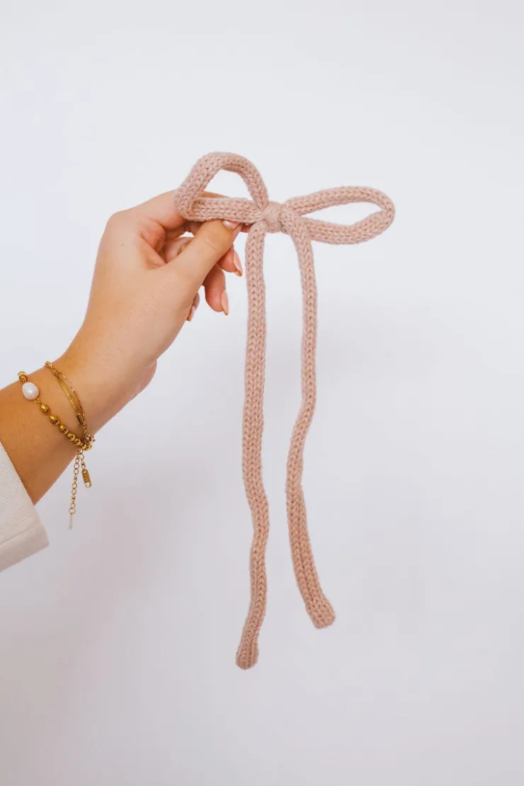 Andi Knit Long Bow Clip