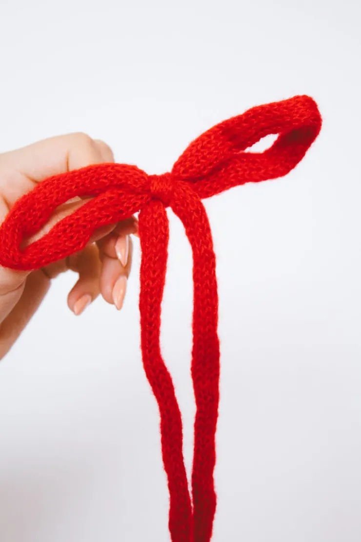 Andi Knit Long Bow Clip
