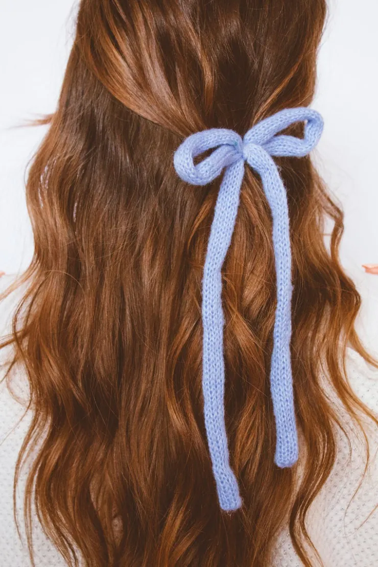 Andi Knit Long Bow Clip