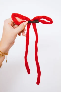 Andi Knit Long Bow Clip