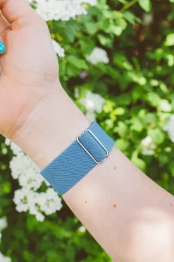 Andi Lagoon Blue Adjustable Elastic Watch Band