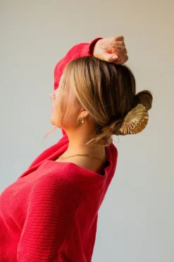Andi Large Gold Seashell Claw Clip
