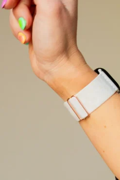 Andi Light Cream Checkerboard Adjustable Elastic