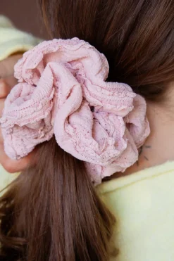 Andi Light Pink Ruffle Jumbo Scrunchie
