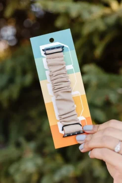 Andi Light Tan Athletic Scrunchie Band Compatible with Apple Watch