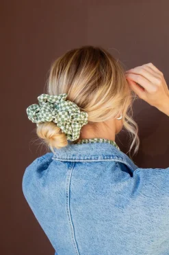 Andi Lindsey Checked Jumbo Scrunchie