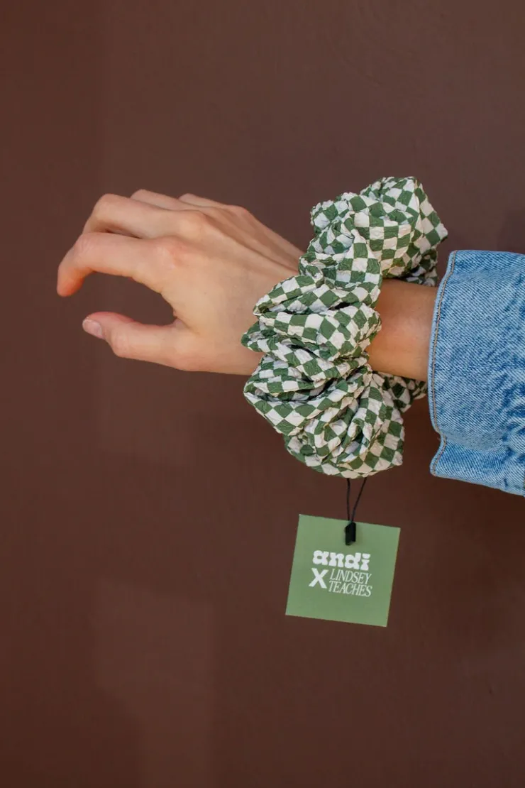 Andi Lindsey Checked Jumbo Scrunchie