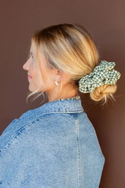 Andi Lindsey Checked Jumbo Scrunchie