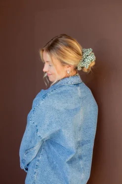 Andi Lindsey Checked Jumbo Scrunchie